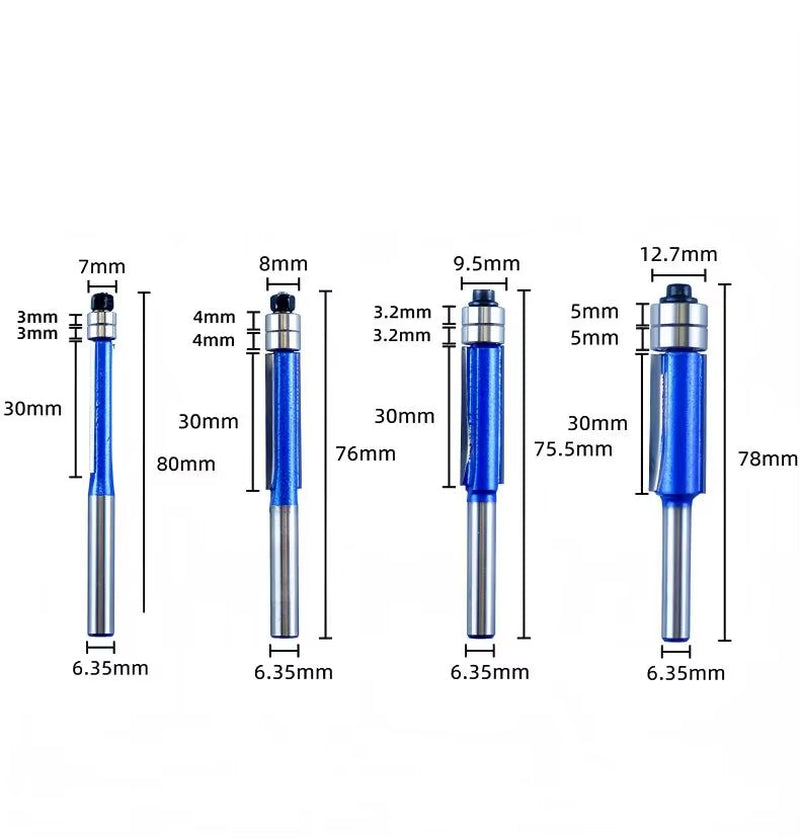 Woodworking Biaxial Trimming Tool - Double Bearing - Carbide