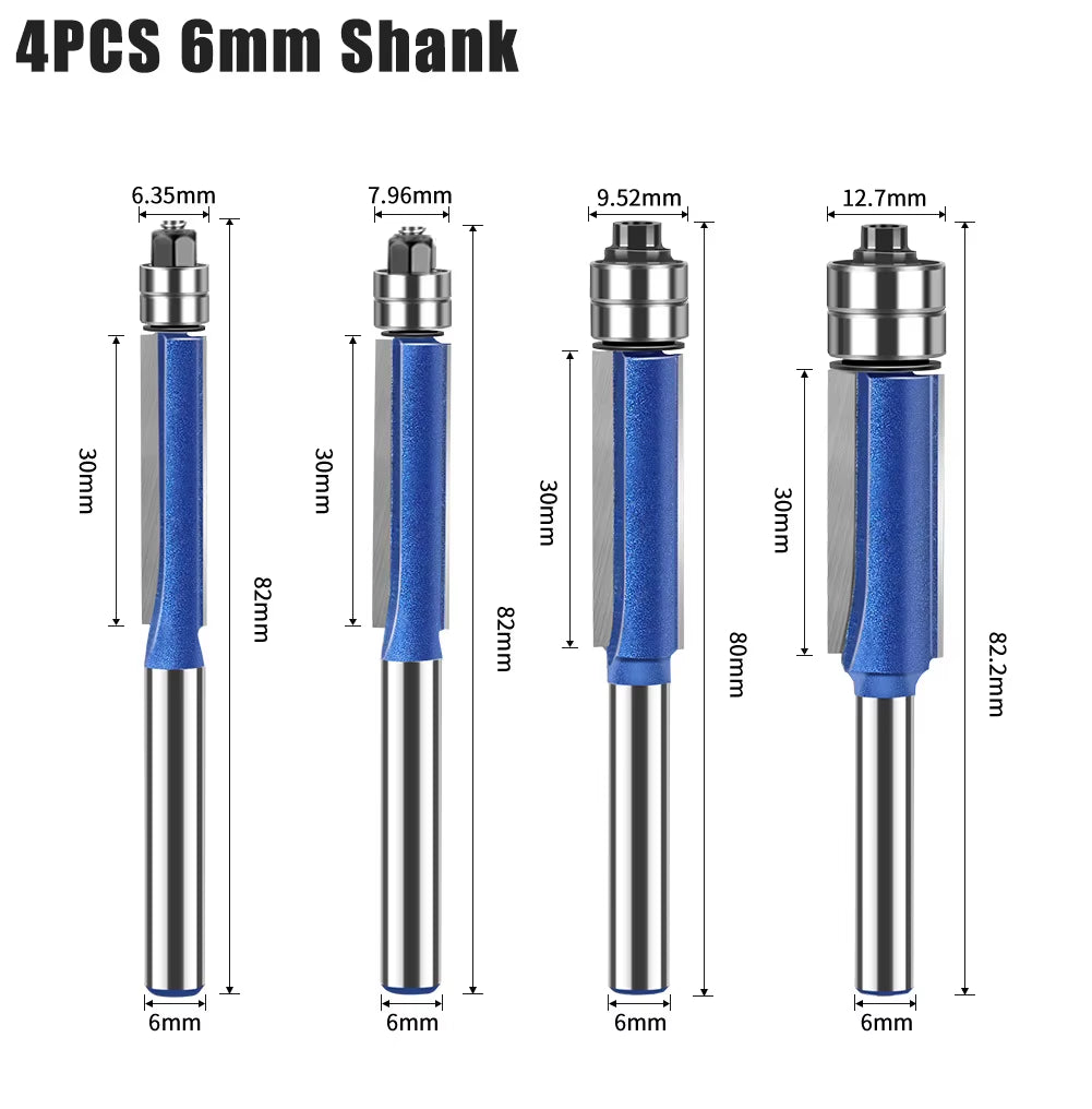 Woodworking Biaxial Trimming Tool - Double Bearing - Carbide